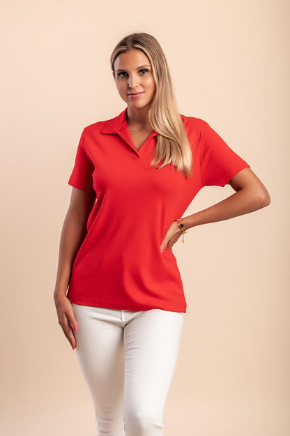 Pamučna košulja plus size s ovratnikom