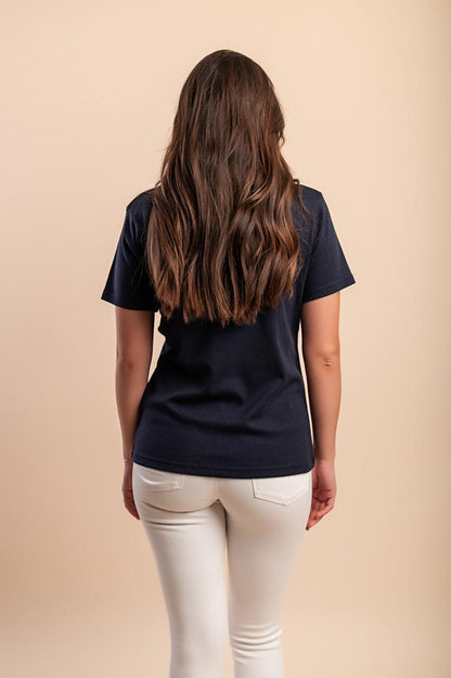 Tricou din bumbac cu guler