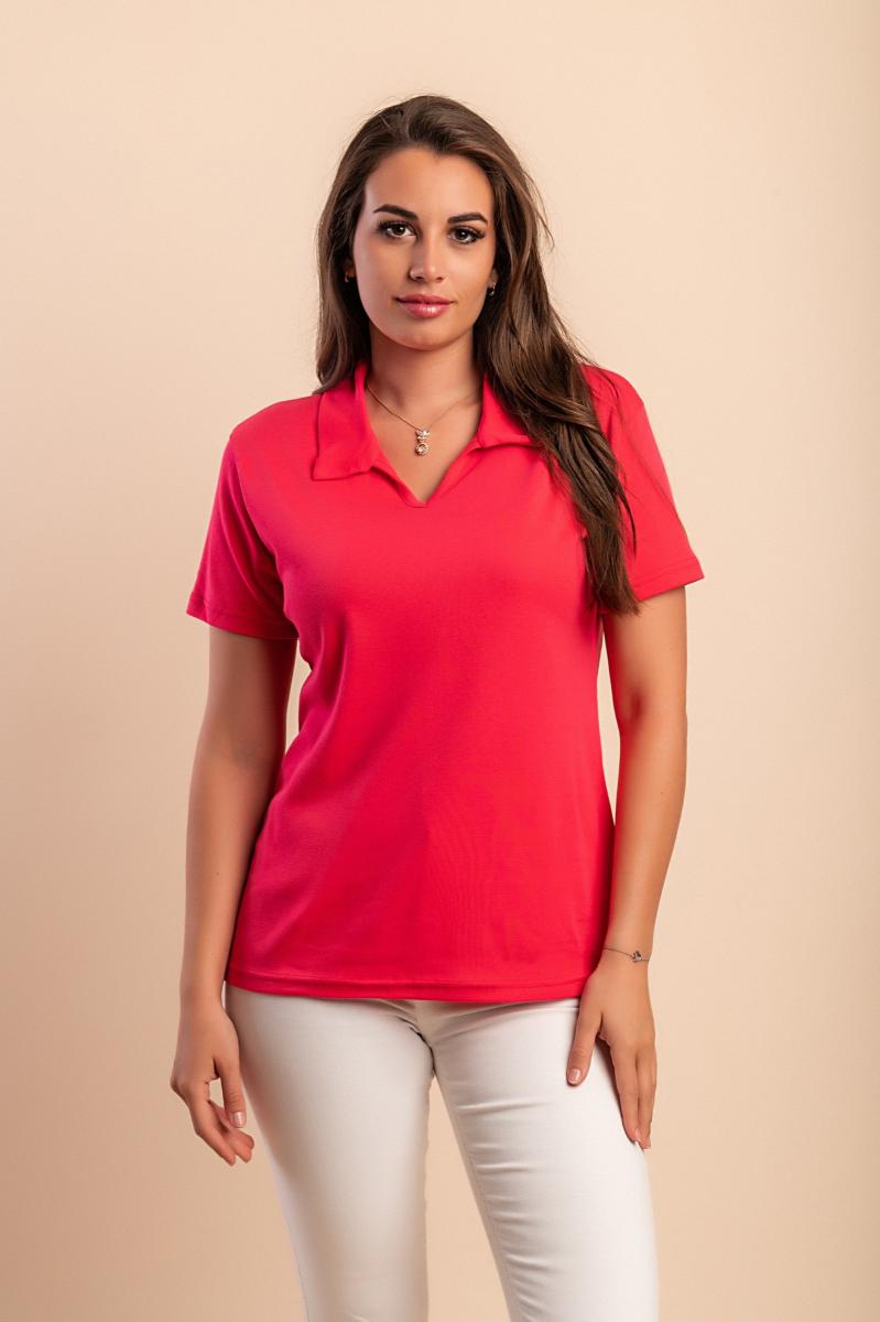T-shirt in cotone con colletto