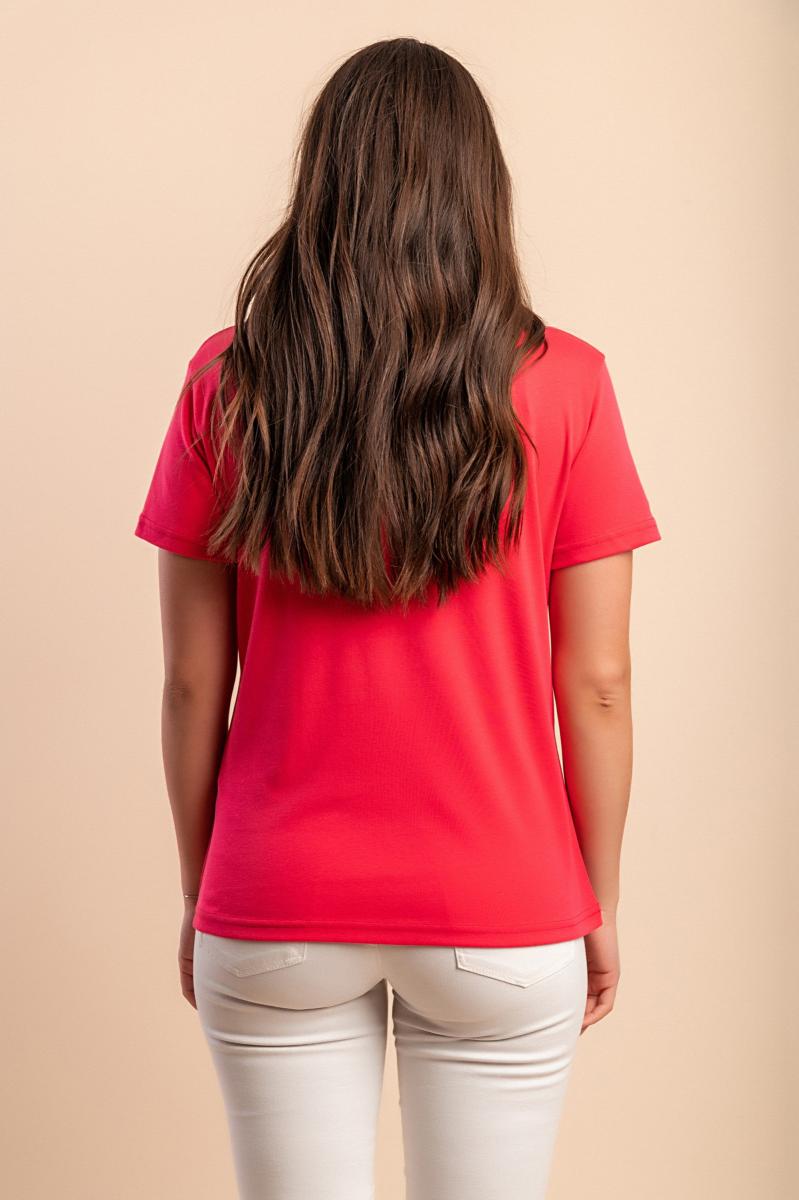 T-shirt in cotone con colletto