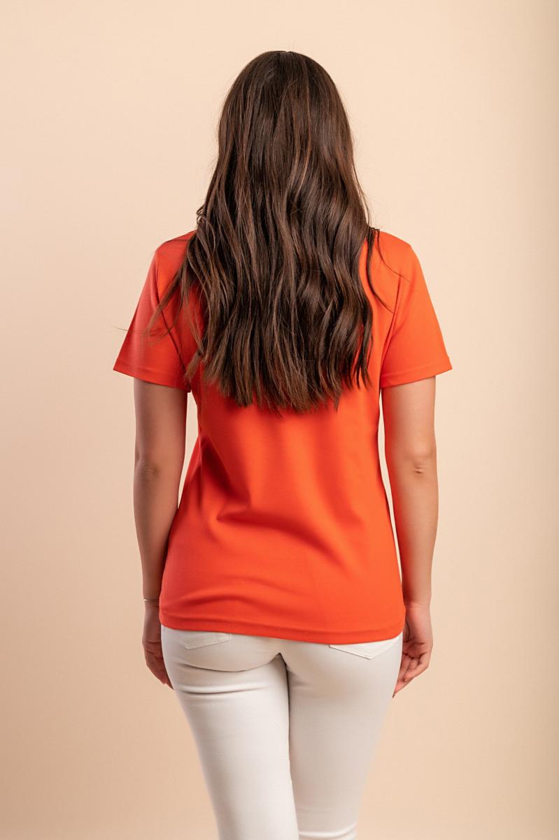 Tricou din bumbac cu guler