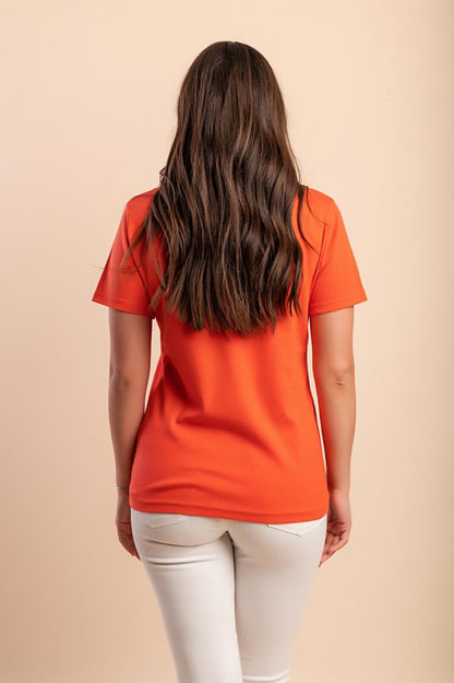 Tricou din bumbac cu guler