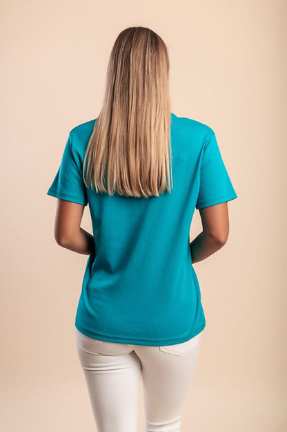 Cotton T-shirt with collar