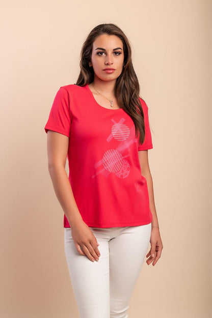 T-shirt in cotone con dettaglio decorativo