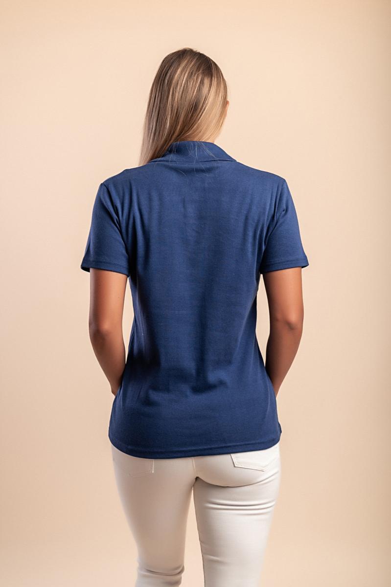 Cotton T-shirt with collar