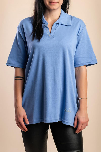 Tricou din bumbac cu guler