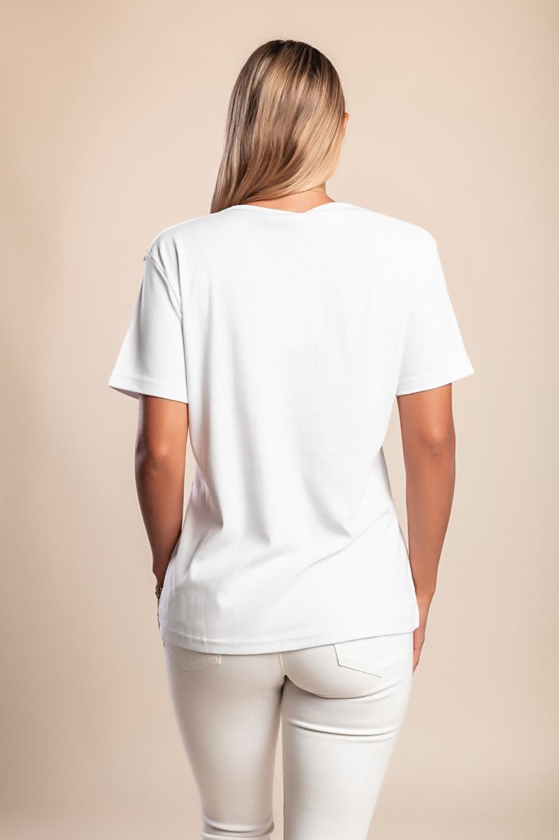 Baumwoll-T-Shirt mit dekorativem Detail