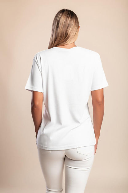 Baumwoll-T-Shirt mit dekorativem Detail