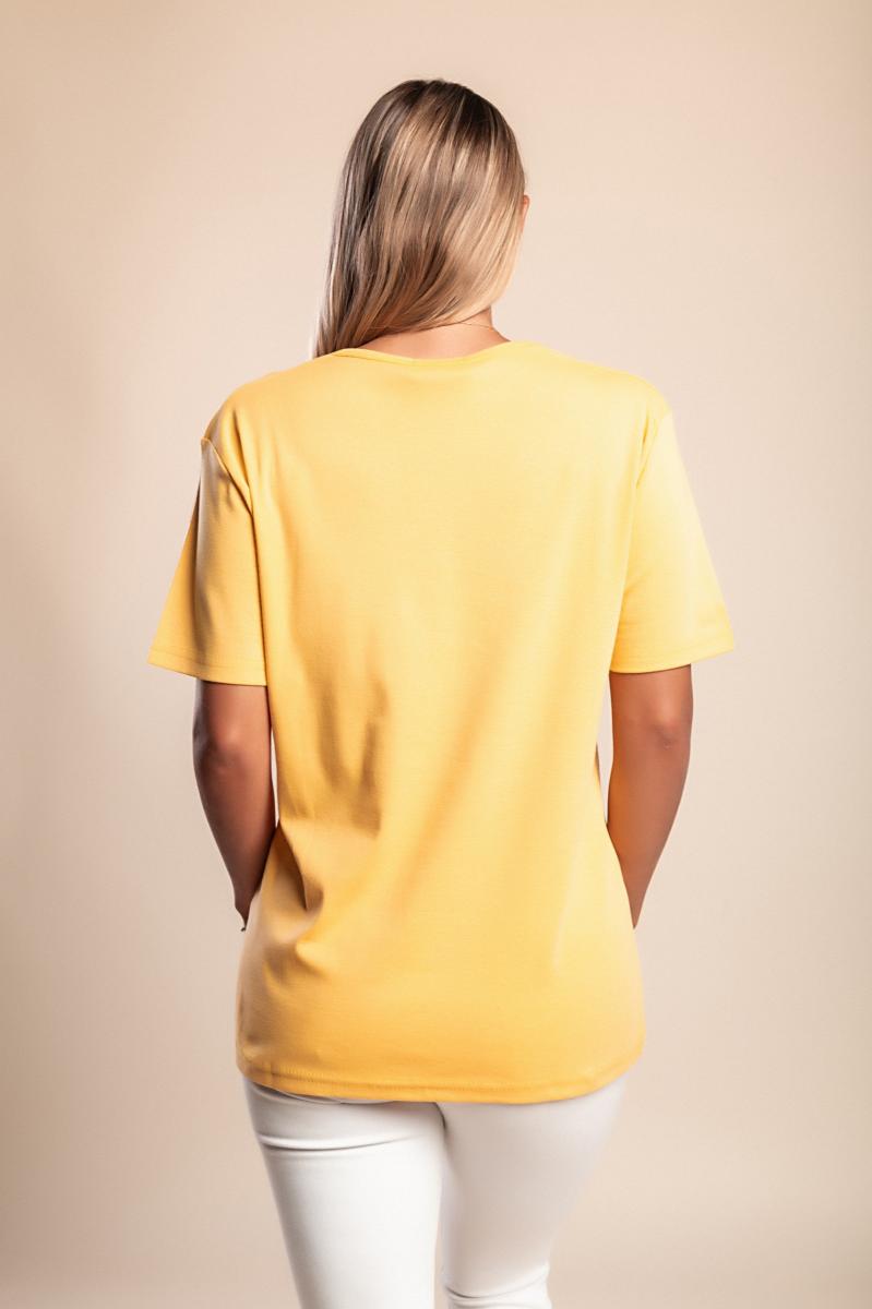 T-shirt in cotone con dettaglio decorativo