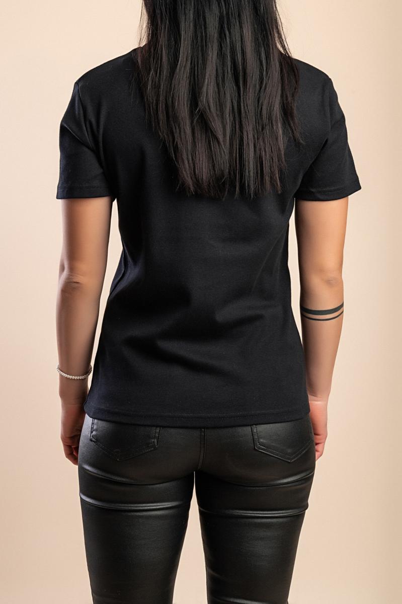 Bawełniany T-shirt z kołnierzykiem