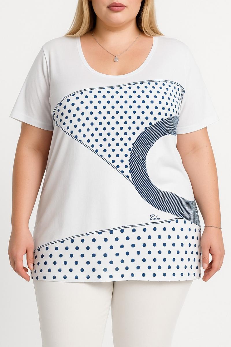 T-shirt plus size z nadrukiem