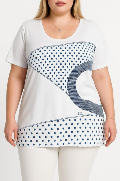 T-shirt plus size z nadrukiem