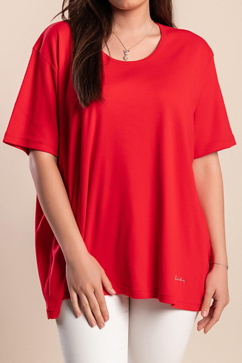 T-Shirt mit Rundhalsausschnitt in Plus Size