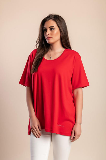 T-Shirt mit Rundhalsausschnitt in Plus Size