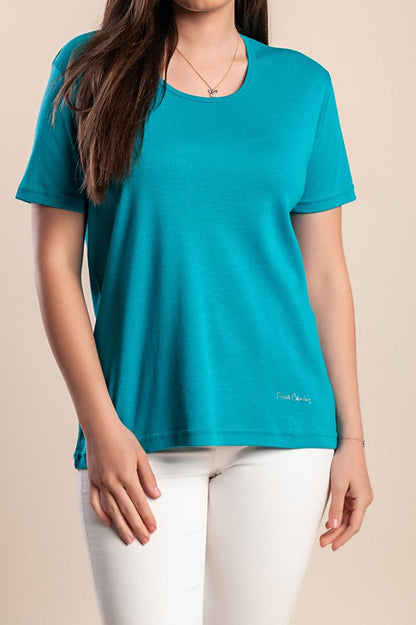 Tricou cu guler rotund