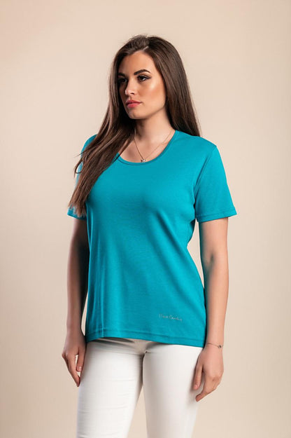 Tricou cu guler rotund