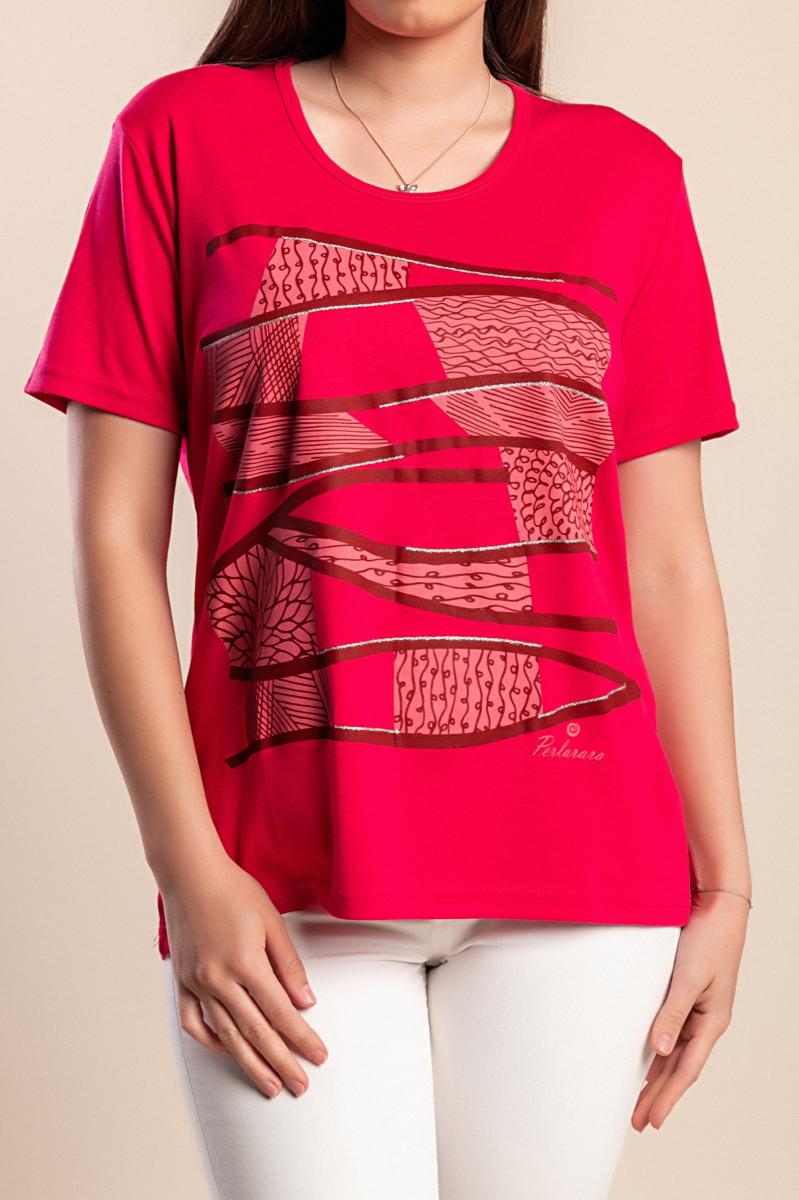 Plus size T-shirt με στάμπα