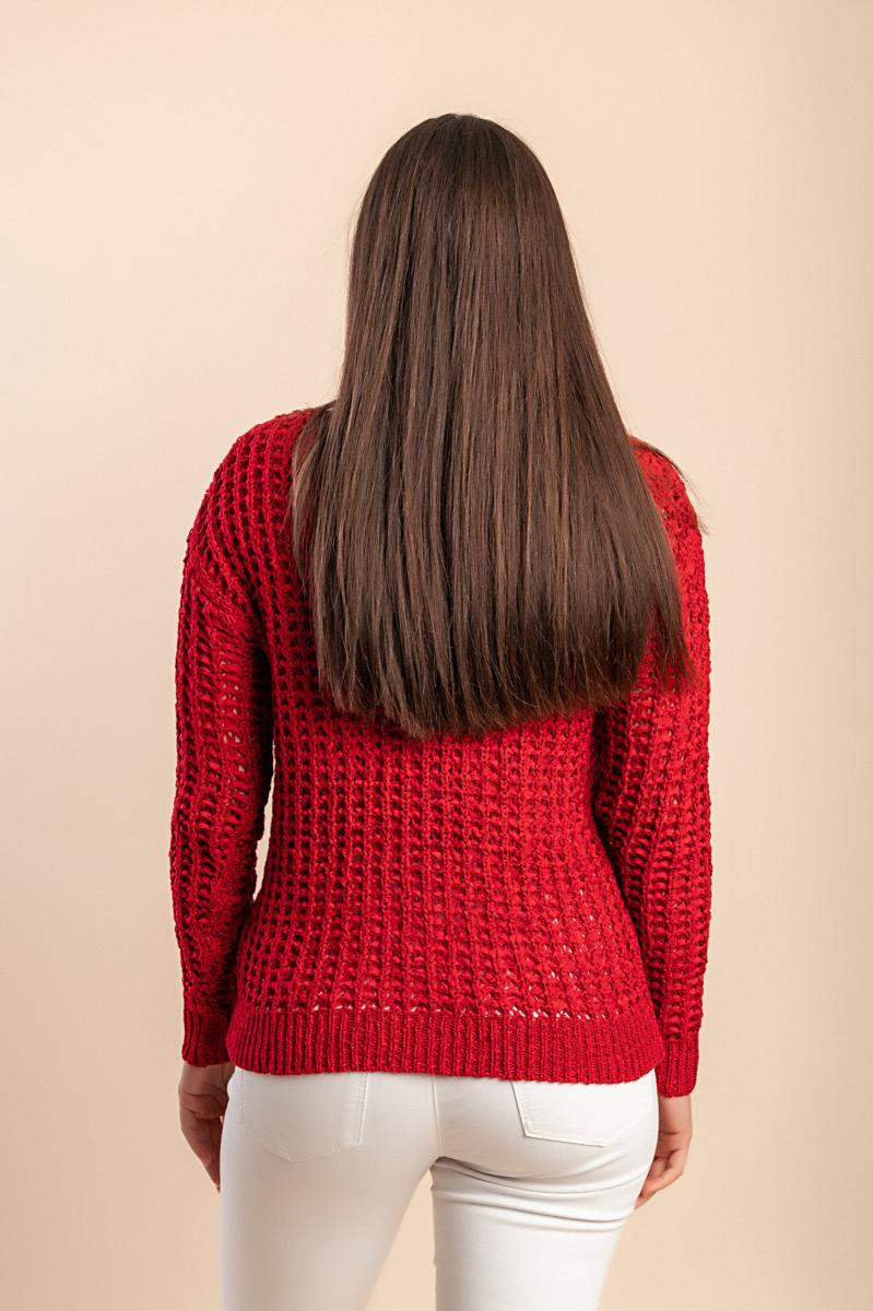 Dzianinowy sweter z kieszeniami
