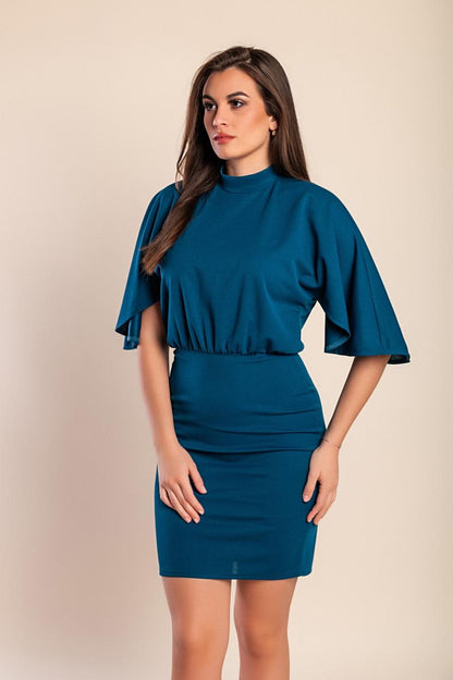 Minikleid mit kurzen Ärmeln