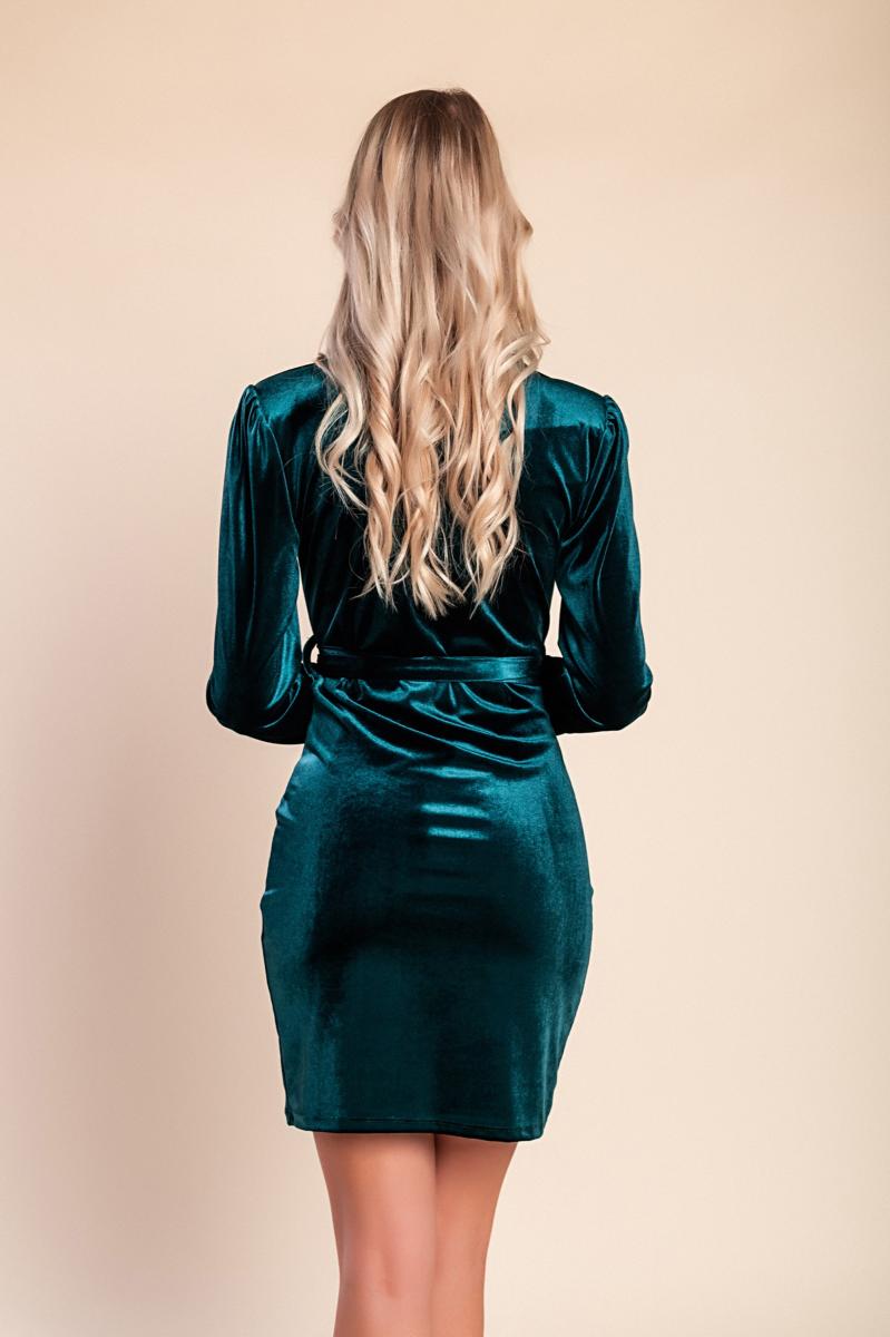 Rochie mini din imitație de catifea