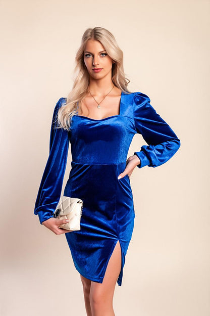 Rochie mini din imitație de catifea