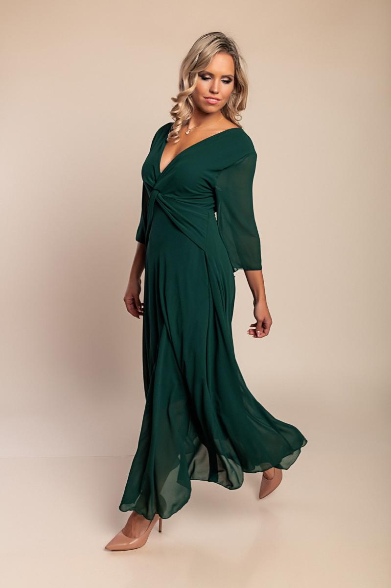 Vestido largo con escote en V