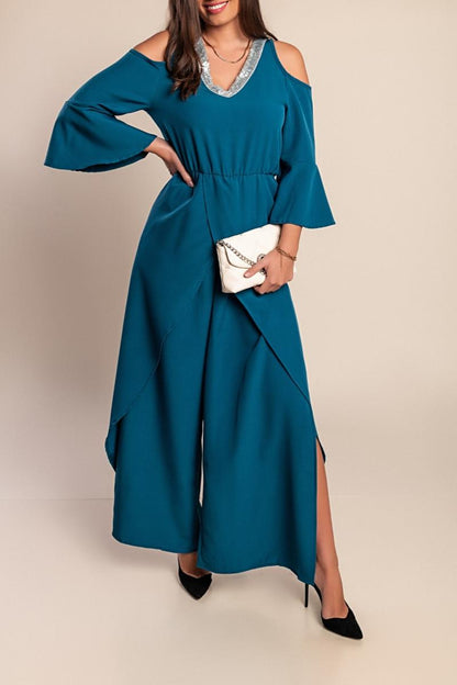 Elegante tuta con paillettes