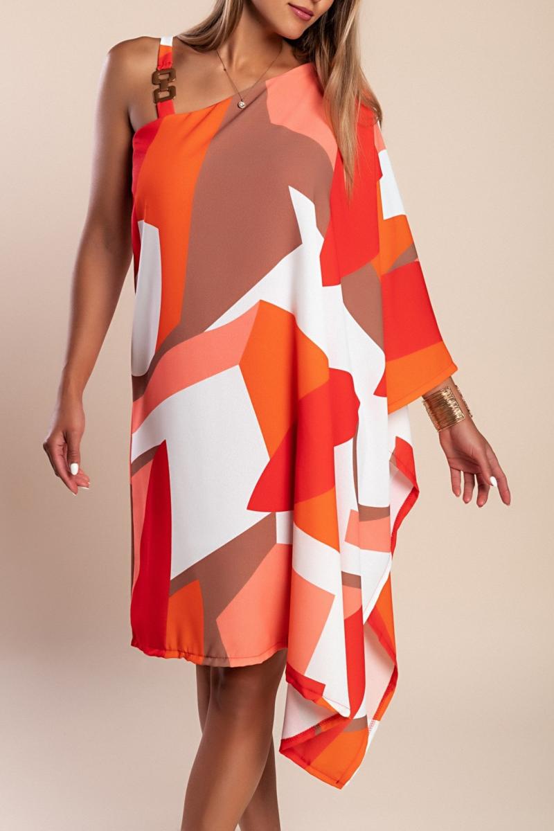 Vestido mini elegante com estampado
