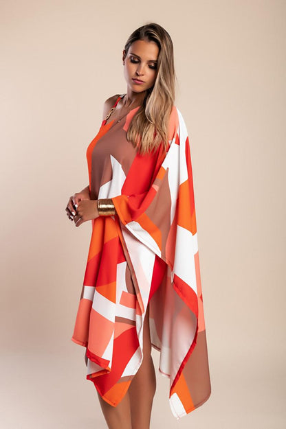 Vestido mini elegante com estampado