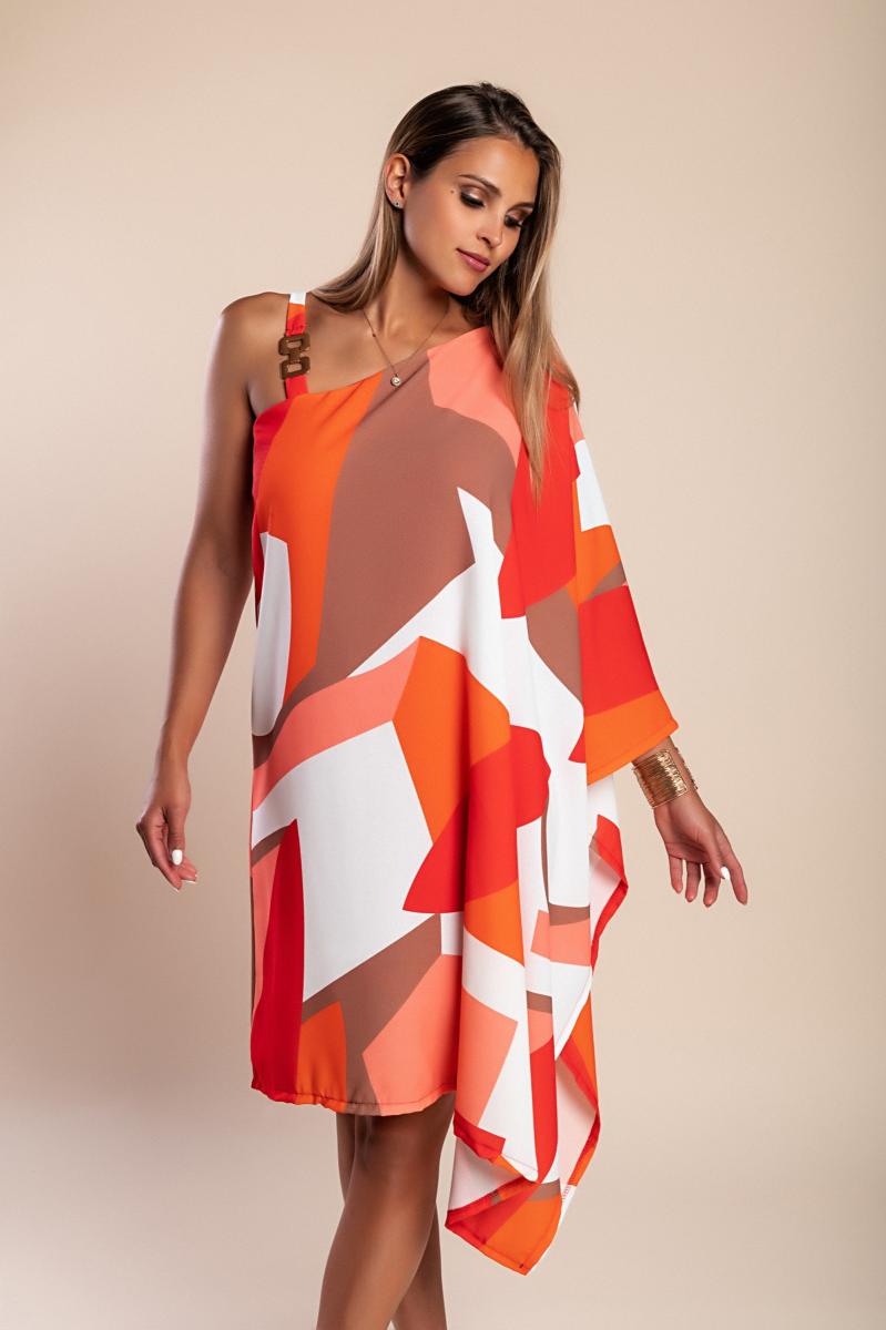 Vestido mini elegante com estampado