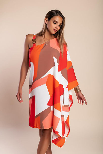 Vestido mini elegante com estampado