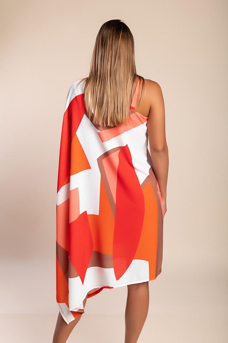 Vestido mini elegante com estampado