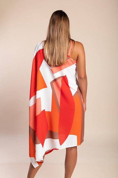 Vestido mini elegante com estampado