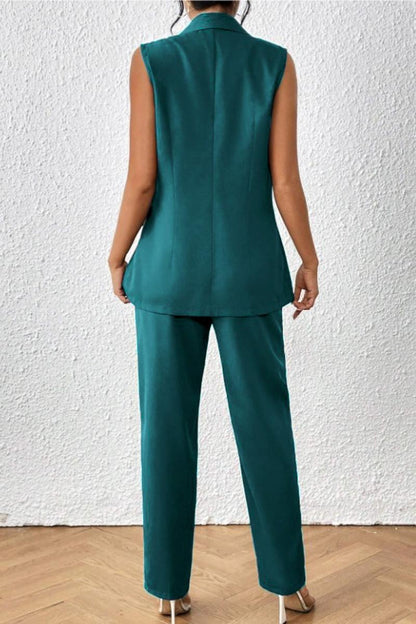 Elegantes Set aus ärmellosem Blazer und Hose