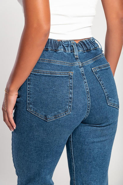 Luxe Jeans mit hohem Bund