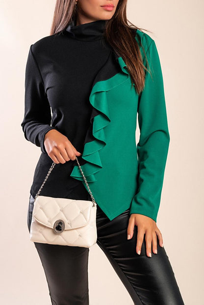 Top with ruffles
