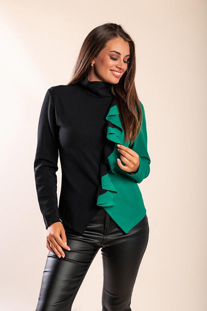 Top with ruffles