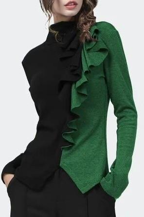 Top with ruffles