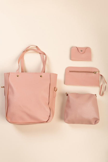 4-teiliges Portemonnaie- und Handtaschen-Set