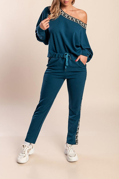 Set mit geometrischem Print