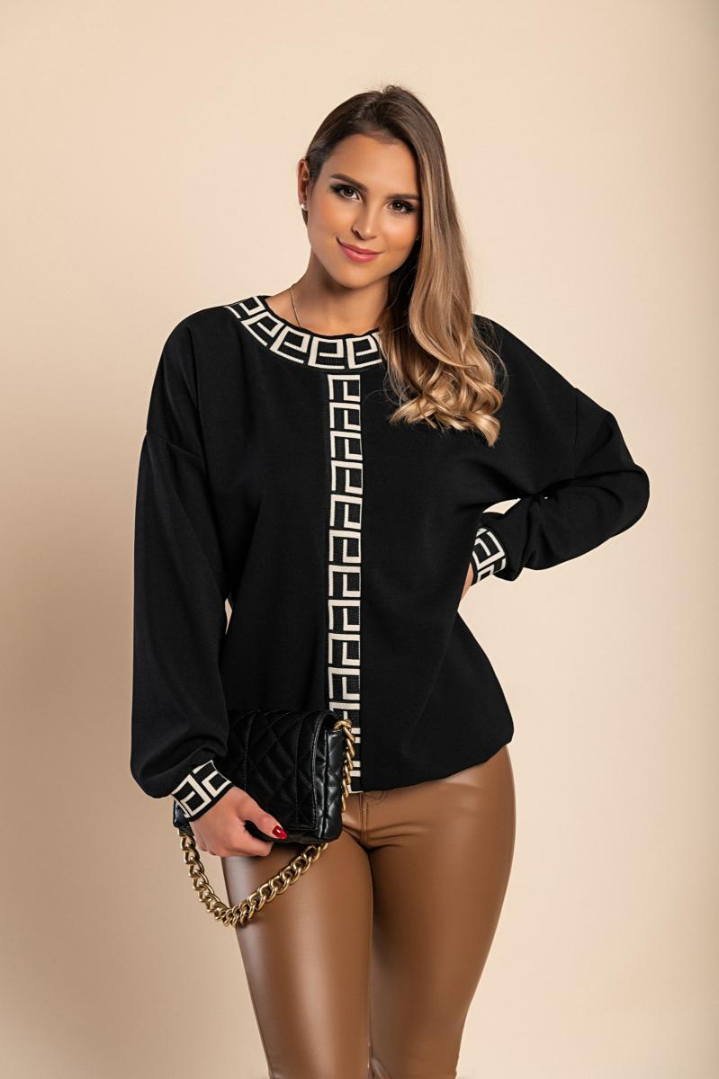 Maglia ampia con stampa geometrica