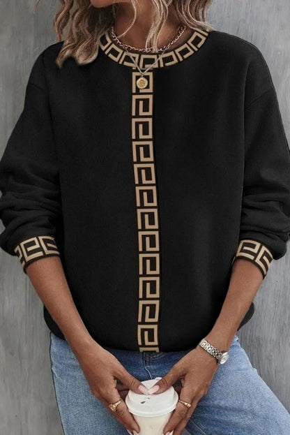 Maglia ampia con stampa geometrica