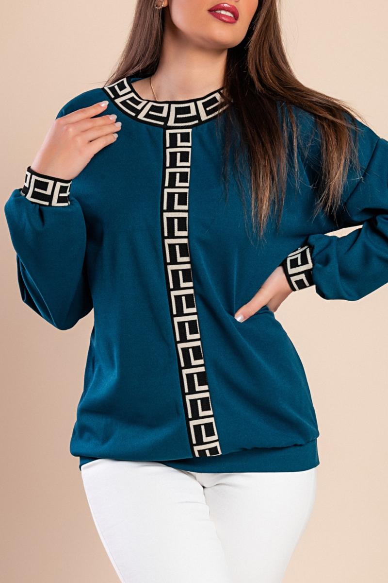 Top de corte holgado con estampado geométrico