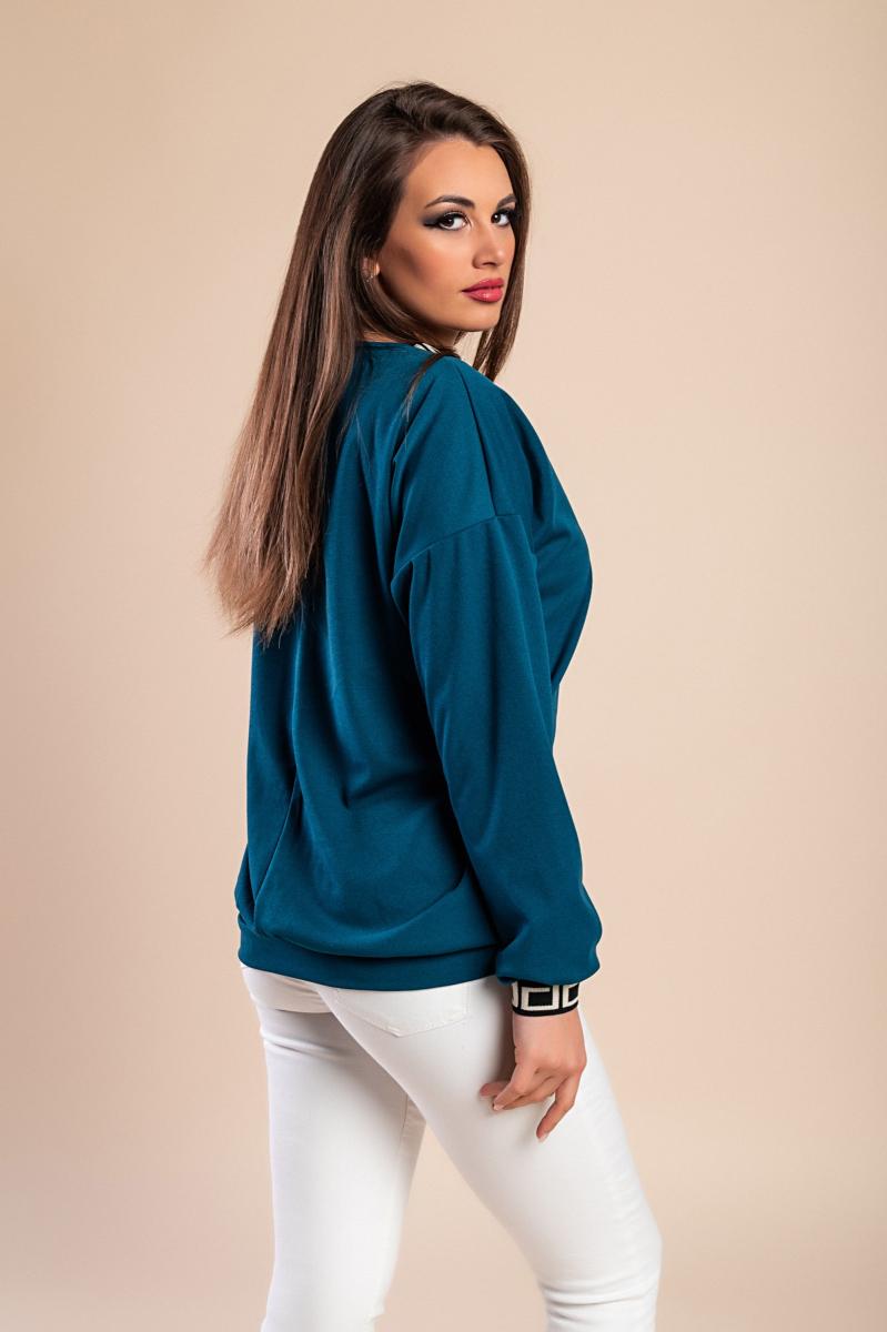 Top de corte holgado con estampado geométrico