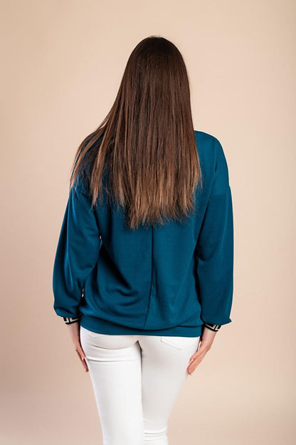 Top de corte holgado con estampado geométrico
