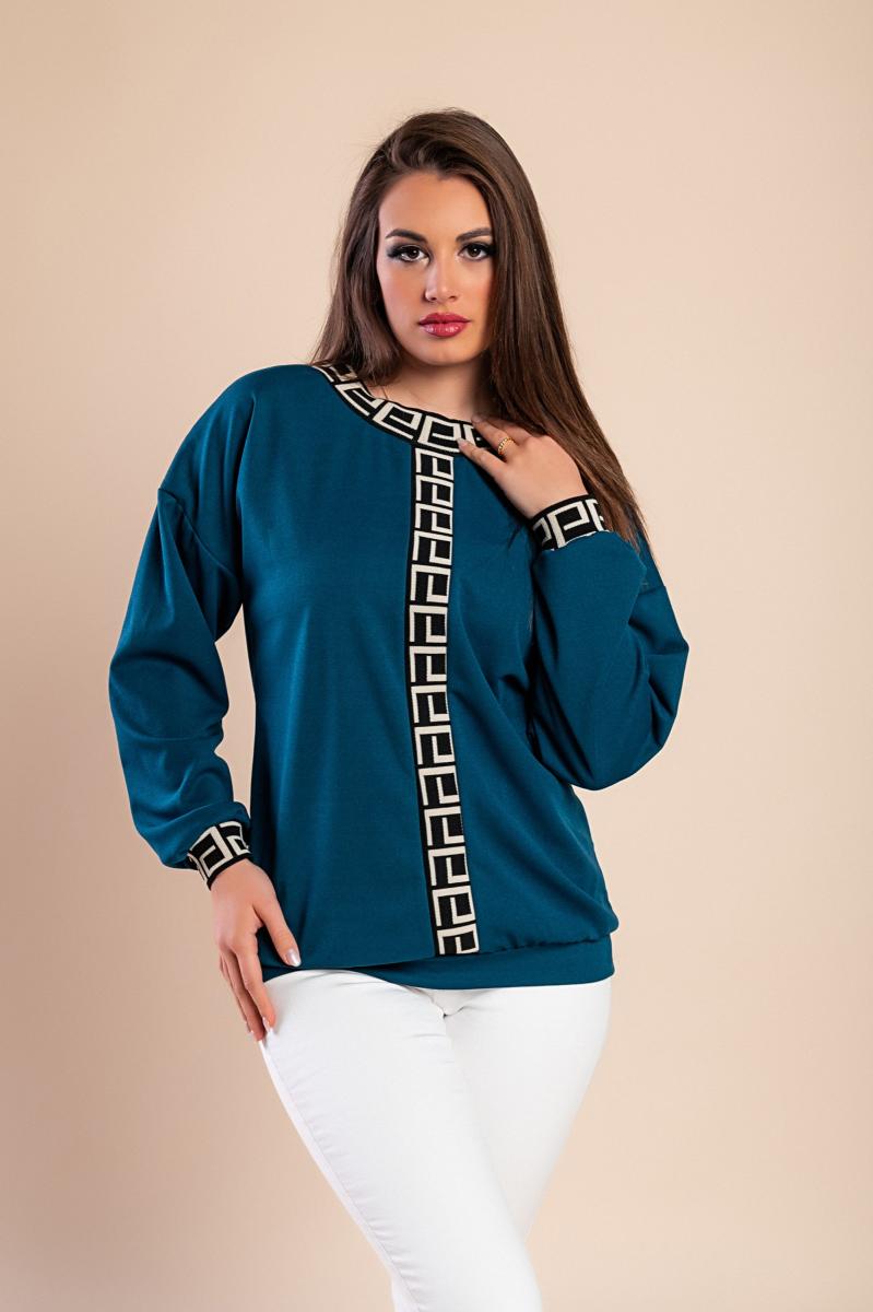 Top de corte holgado con estampado geométrico