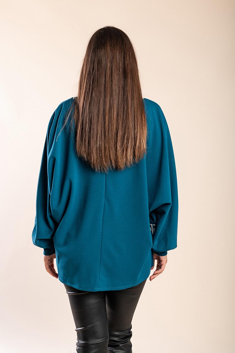 Top lejer cu imprimeu geometric