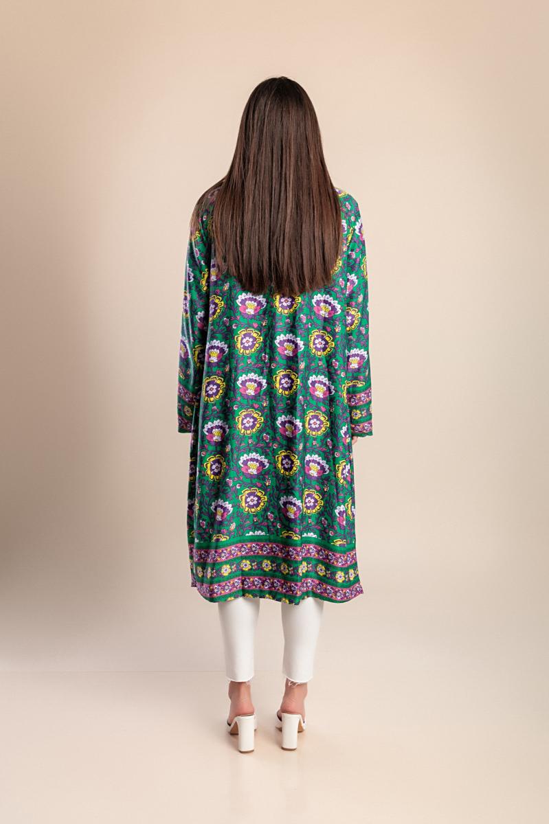 Cardigan lungo stampato
