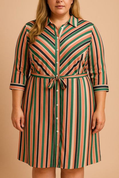 Vestido-camisa de tamanho grande