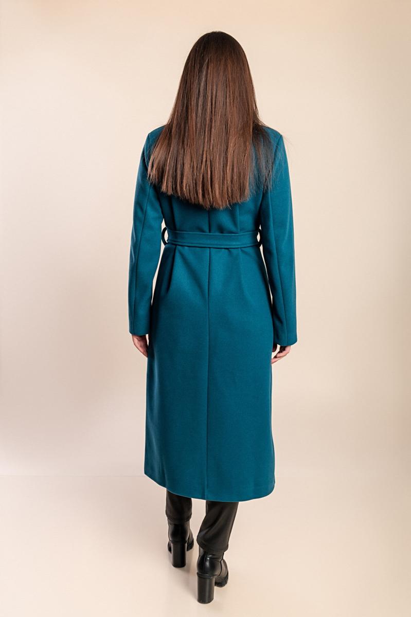 Elegante cappotto lungo con bottoni
